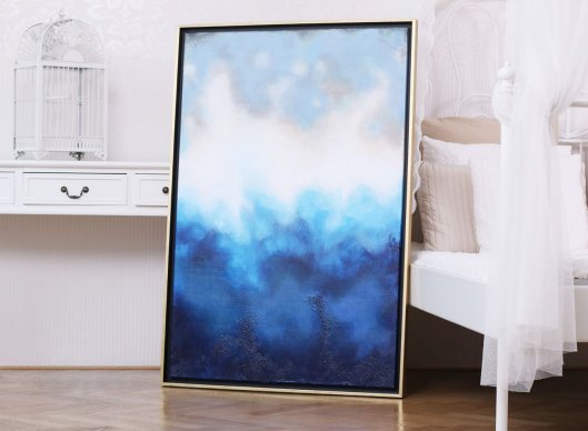 Moderní plovoucí rám na barevný abstraktní obraz 