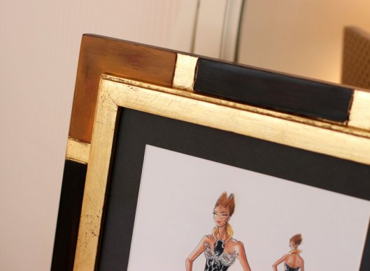 Luxusní rám na obraz Blanka Matragi - detail zpracování rámu