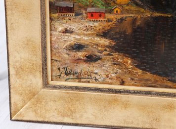 Zlatá fileta opticky rozšiřuje zlatý rám a prohlubuje jeho polodrážku na obraz