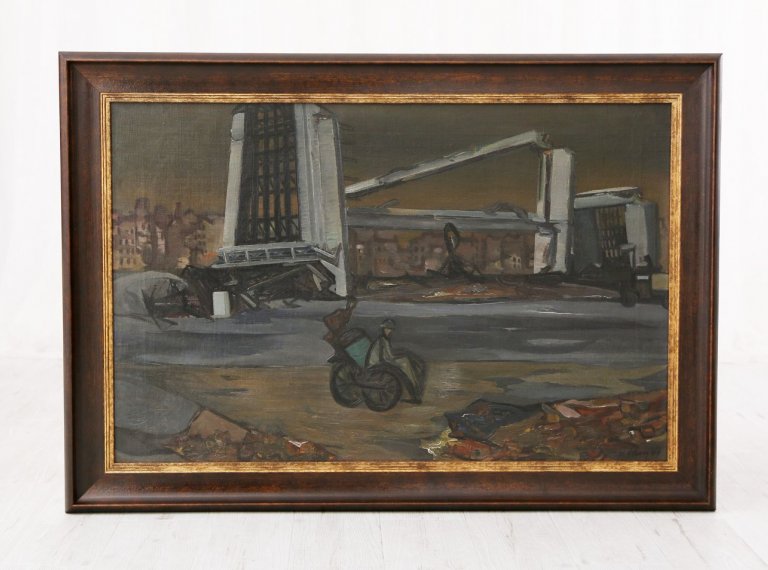 Klasický rám na obraz Varšava 1946, Jaroslav Paur