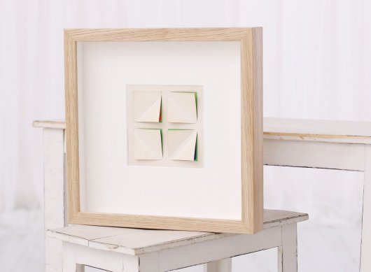 Rámování prostorového obrazu Ljerka Sibenik do hlubokého dubového rámu