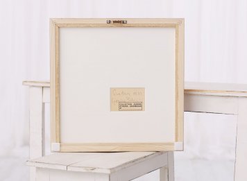 Rámování obrazu Ljerka Sibenik do dubového rámu - zadní strana