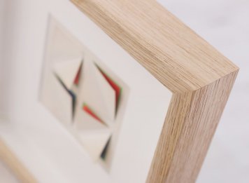 Rámování prostorového obrazu Ljerka Sibenik s odsazením skla 