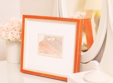 Obraz Jiří Anderle v oranžovém rámu