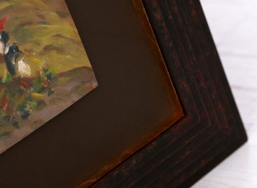 Luxusní prostorové rámování obrazu Martina Benky Hrabačka do moderního modelové rámu s 3D efektem