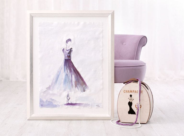 Rámování obrazu baletka bez napínání