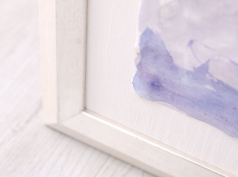 Rámování obrazu baletka na dřevěnou paspartu bez napínání plátna