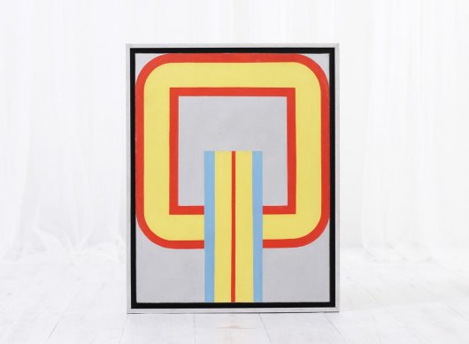 Minimalistický strohý plovoucí rám na plátno Josefa Hampla