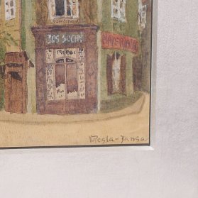 Hluboká stříbrná pasparta na obraze Václava Jansy