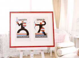 Alan Rogers Londýnské metro rámování plakátů