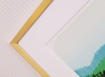 Rámování obrazu Tomáše Bíma do extra hluboké nekyselé muzeální pasparty a italského rámu