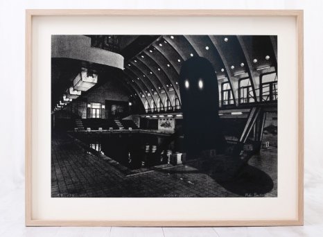 Minimalistické rámování obrazu Petr Bařinka Night Visitors do dubového rámu