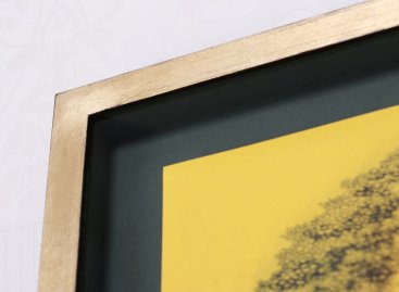 Elegantní rámování Leptu Kitice pro knihu Poklad od Míly Fürstové do zelené pasparty a zlaceného rámu