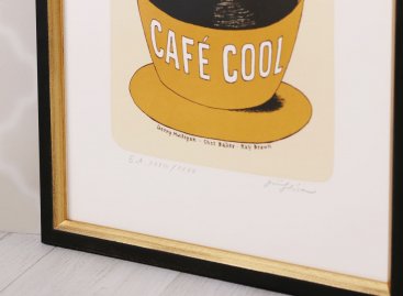 Rámování obrazu Jiří Slíva Café Cool bez pasparty