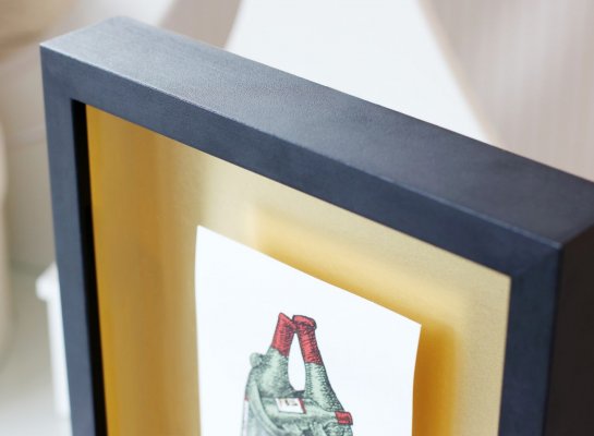 Moderní prostorové 3D rámování obrazu Jiřího Slívy 