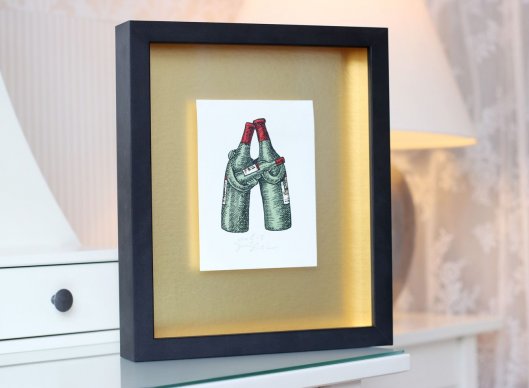 Moderní prostorové 3D rámování obrazu Jiřího Slívy 