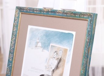 Paspartování a rámování obrazu Štědrý den z cyklu Kytice od Jiřího Suchého