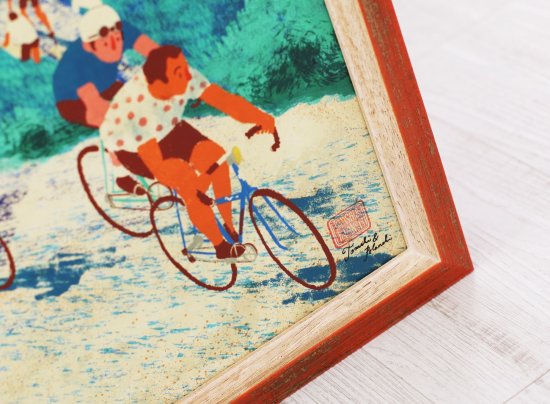 Barevný rám v patinované oranžové na plakát Peloton