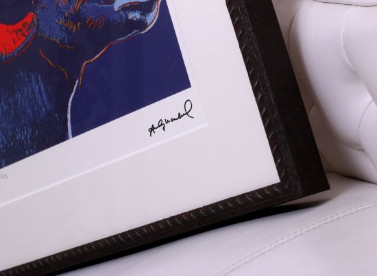 Industriální rámování obrazu Andy Warhol, Bighorn Ram - detail rámu