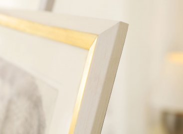 Elegantní italský bílo zlatý rám na obraz Dívka a Smrt Jiřího Anderle