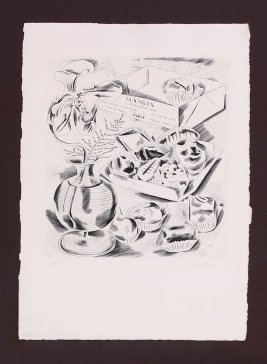 Cyril Bouda - Cukroví a orchidej - obraz po odborném zrestaurování, odkyselení, vyčistění a vybělení  