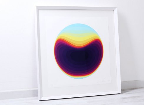 Obraz (tisk) Jana Kalába Wave Of Sheba v moderním rámování v bílé paspartě a hladkém bílém lakovaném rámu