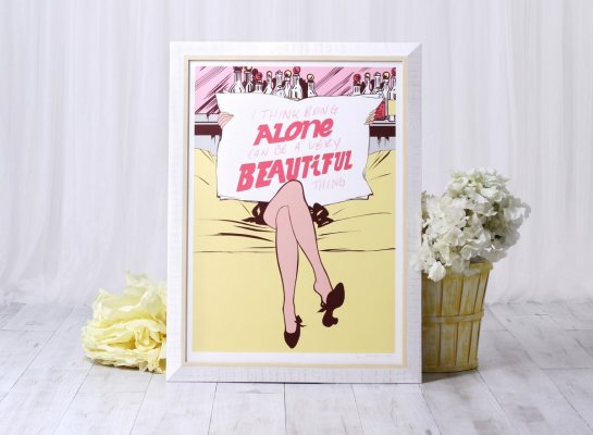 Rámování tisku Pasty Onera Being Alone bez pasparty do moderního rámu