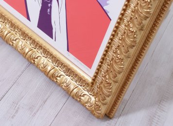 Detail ornamentu zlaceného rámu s obrazem Václav havel Pasty Onera 2022 