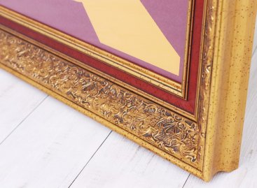 Zlatý barokní rám s ornamentem na obraz Pasty Onera Žvýkačky