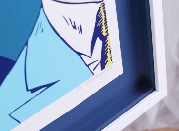 3D efekt prostorového rámování obrazu Silly Habits Pasty Onera s bílým rámem 