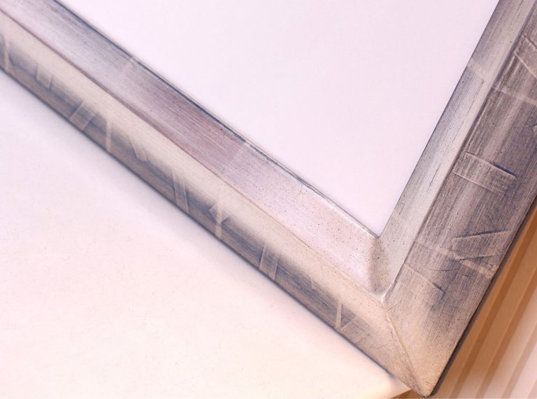 Rámování obrazu Gerharda Richtera do modelového rámu z pravého stříbra