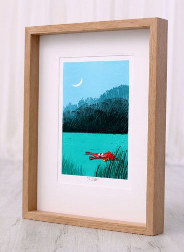 Severské rámování litografie Tomáše Bíma