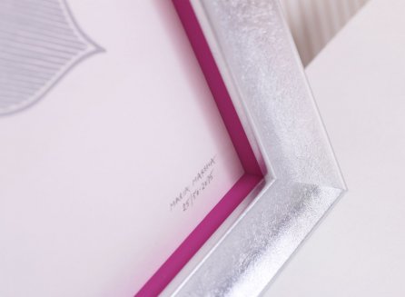 Rámování serigrafie Double Journey I od Maria Makeeva - detail