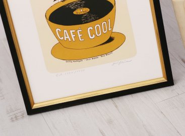 Rámování obrazu Jiří Slíva Café Cool bez pasparty