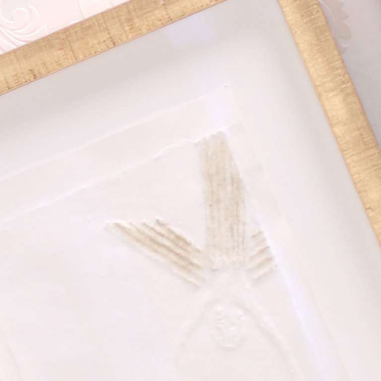 Detail kvalitního rámování malého tisku Olbrama Zoubka Andílek