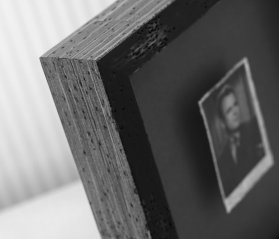 Rámování kabinetní fotografie - dteail adjustace