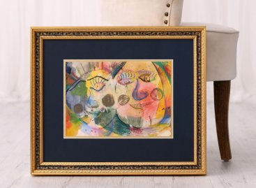 Barevné rámování a paspartování dětského obrazu