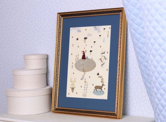 Rámování a paspartování Ilustrace Andrea tachezy do dětského pokoje