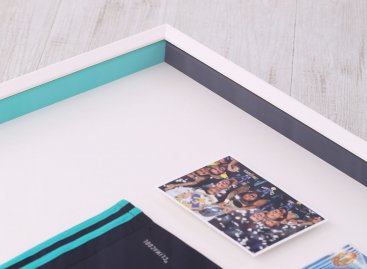 Rámování dresu Real Madrid se vstupenkou a fotografiemi