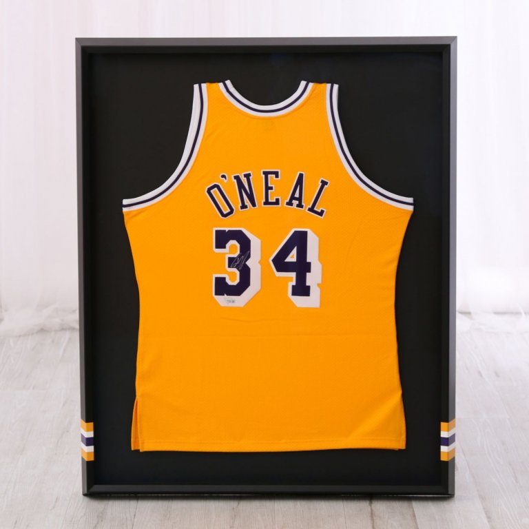 Luxusní rámování basketbalového dresu Lakers Shaquille O'Neal