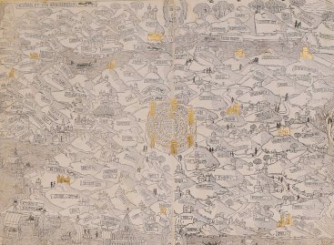 Reprodukce historické mapy Palestiny