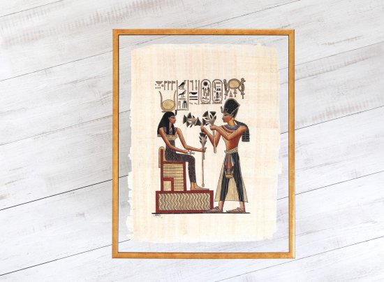 Oboustranné rámování Papyrus mezi dvěma skly