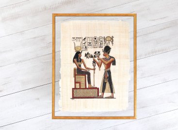 Moderní oboustranné rámování Papyrus mezi dvěma skly