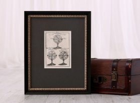 Rámování starého tisku z knihy Allain Mallet Description de L'Univers