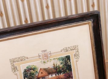 Stylový historizující modelový rám na listinu čestného občanství z roku 1924