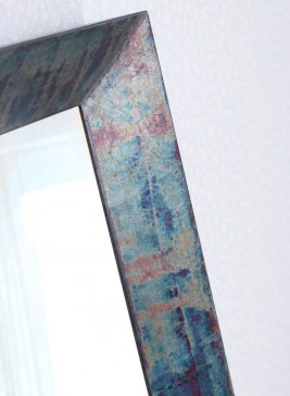 Neobvyklý rám na luxusní zrcadlo z modře oxidovaného stříbra