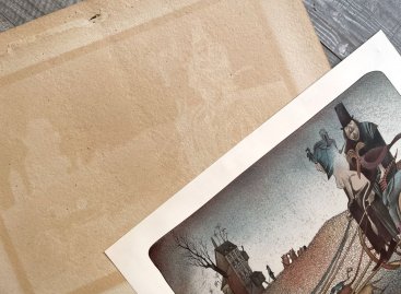 Černá pasparta v kombinaci s černám rámem dává černobílému obrazu Adolfa Borna výrazně vyniknout