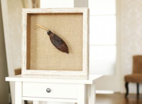 Rámování do hlubokého 3D rámu - kakaový bob