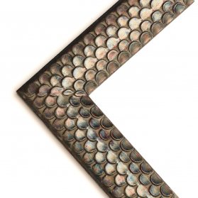 Vzorek luxusního modelového rámu s oxidovaným pravým stříbrem a vzorem rybích šupin